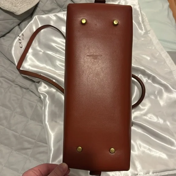 Coach Womens Coated Canvas Signature Quinn Satchel B4/Tan Rust - Picture 12 of 16